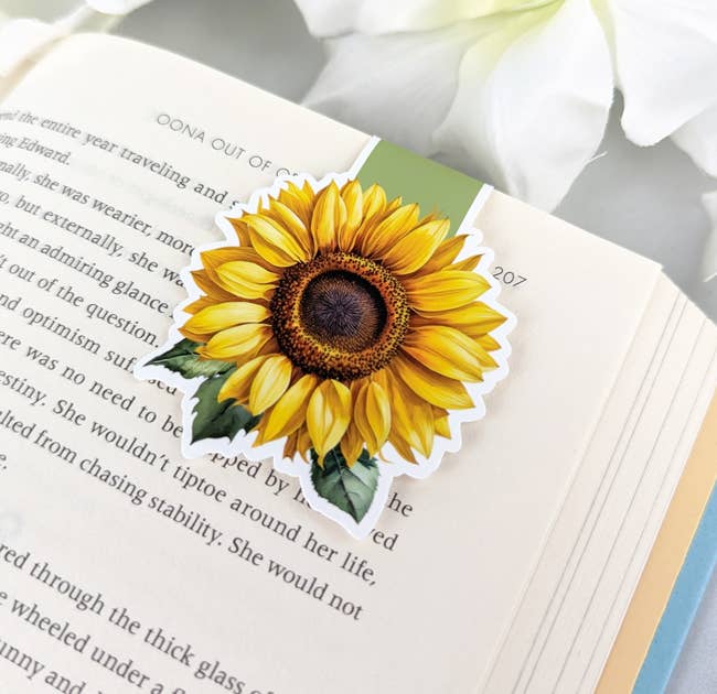 Sunflower Magnetic Bookmark