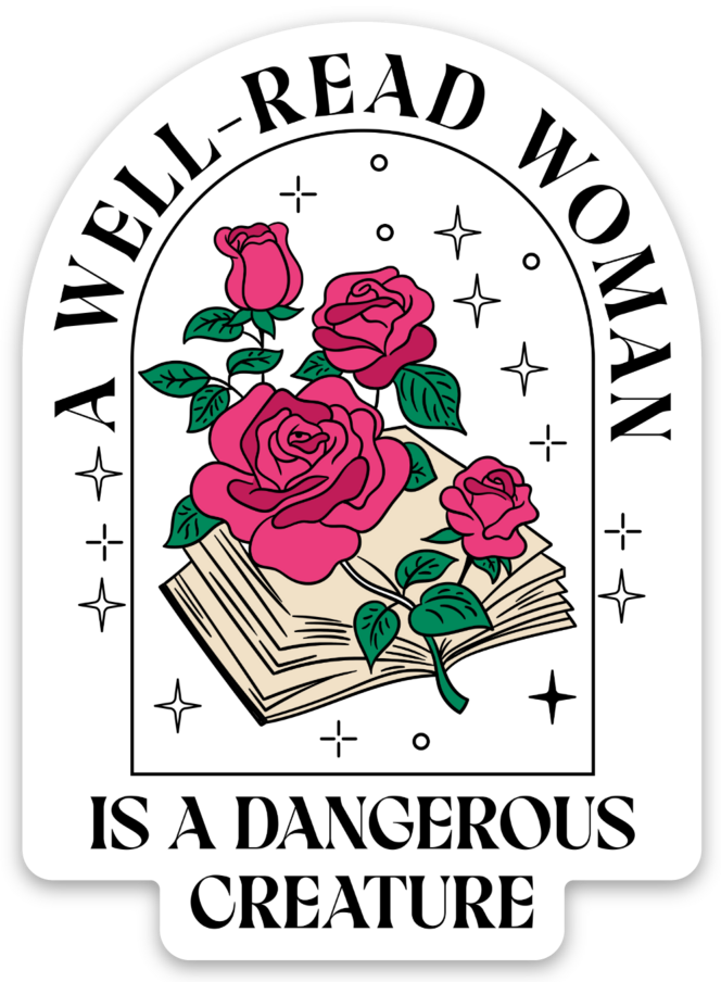 A Well Read Woman Sticker
