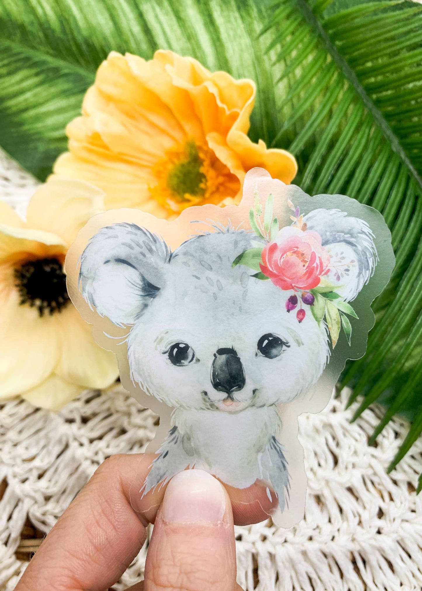 Baby Koala Clear Vinyl Sticker