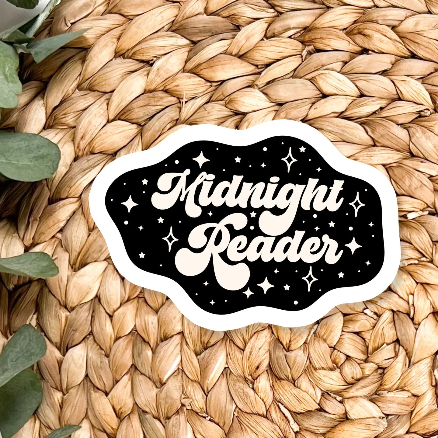 Midnight Reader Vinyl Sticker *Glitter*