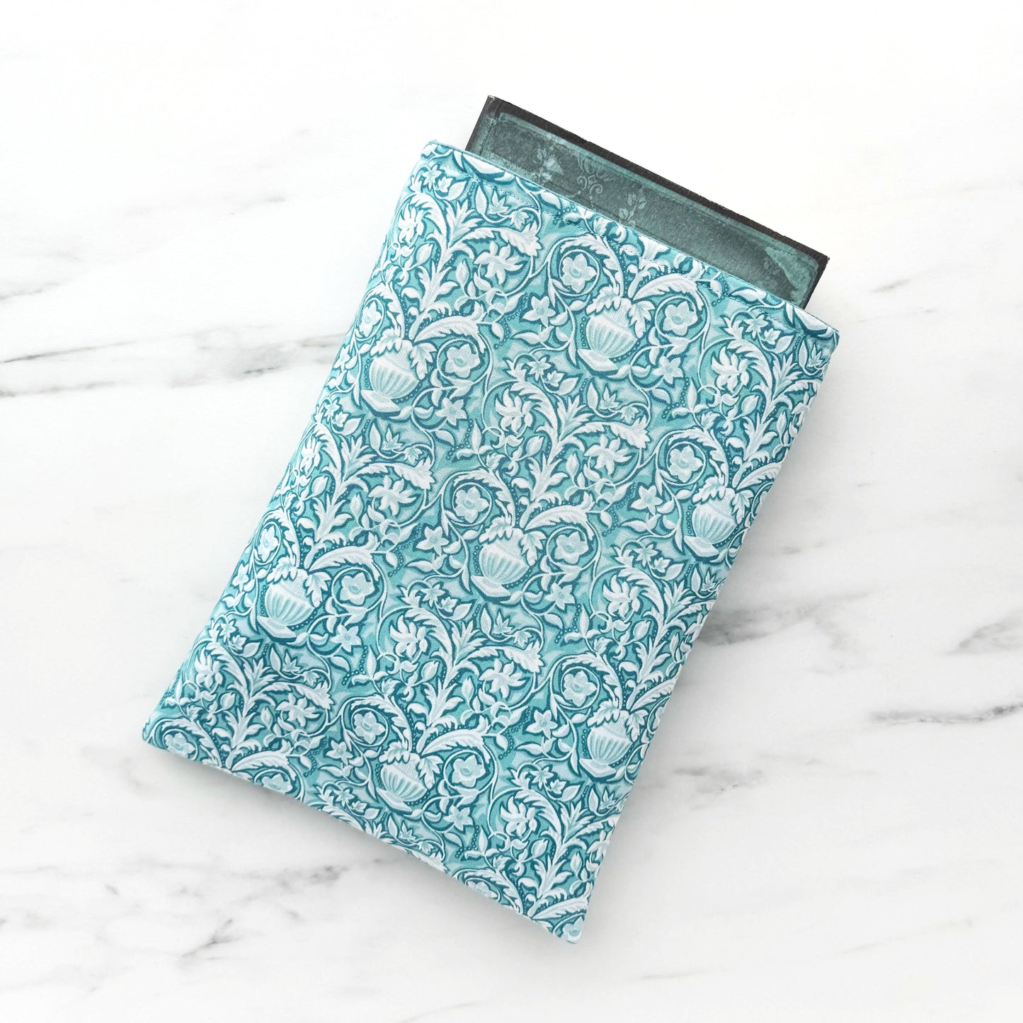 Teal Floral Book or Kindle Sleeves