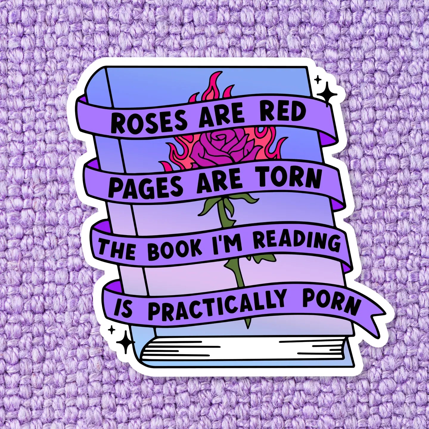 Roses are Red Vinyl Sticker *Glitter*