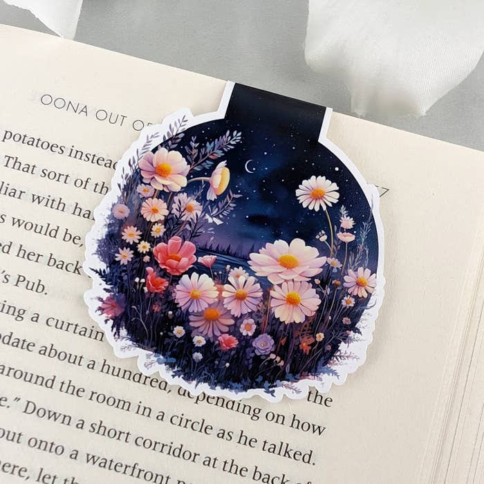 Night Meadow Celestial Magnetic Bookmark