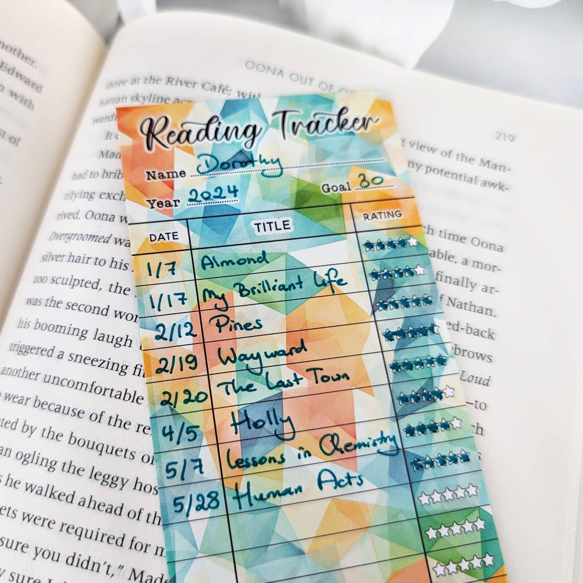Geometric Reading Tracker