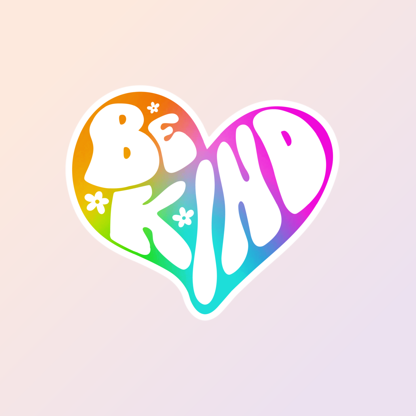 Groovy Be Kind Vinyl Stickers
