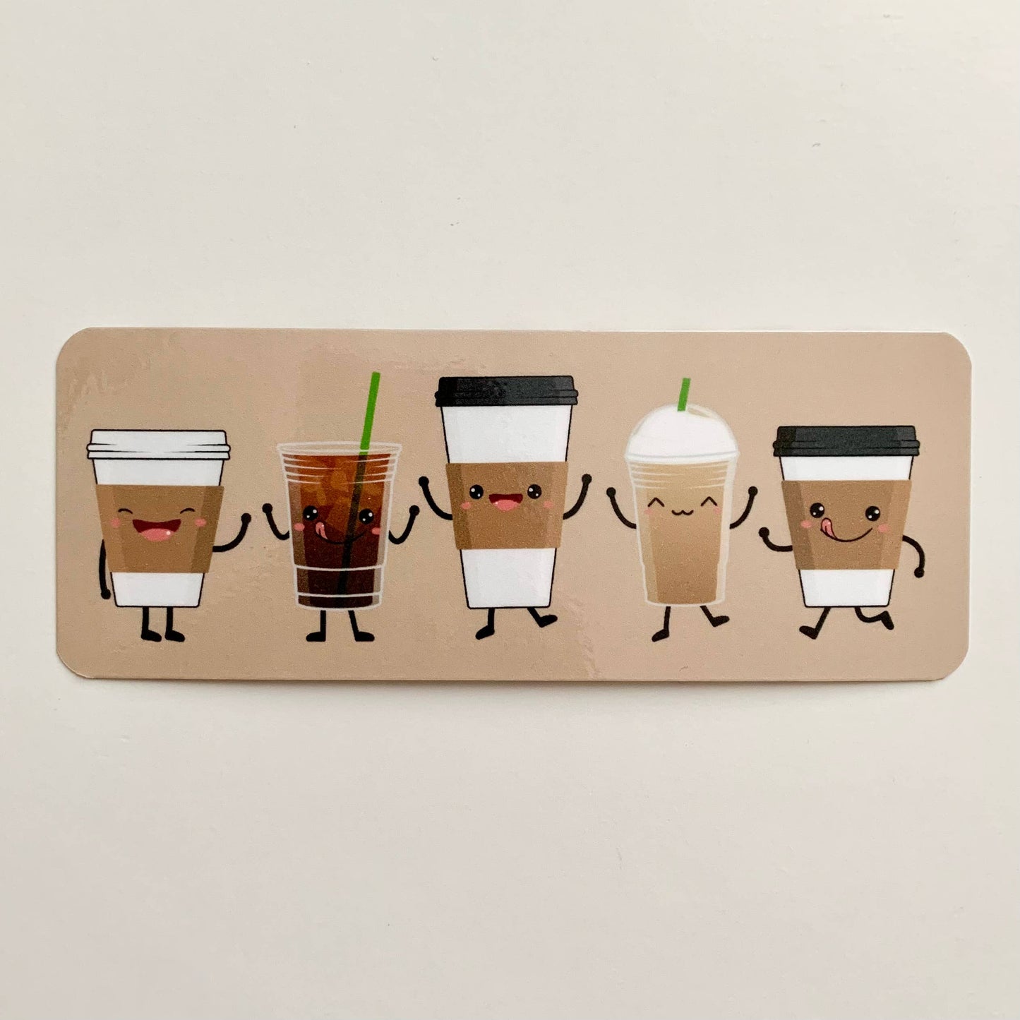 Happy Coffee Cups Bookmark