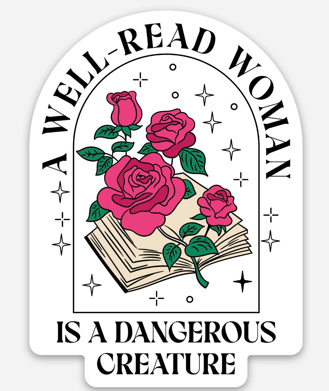 A Well Read Woman Sticker