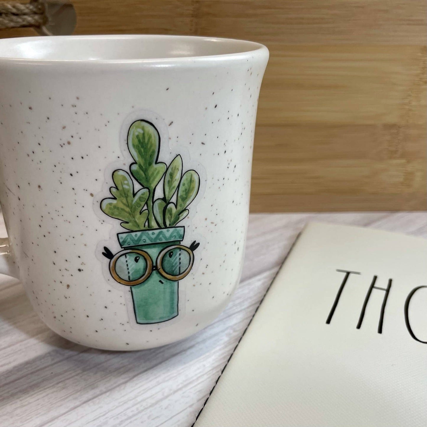 Succulent in Teal Pot Sticker