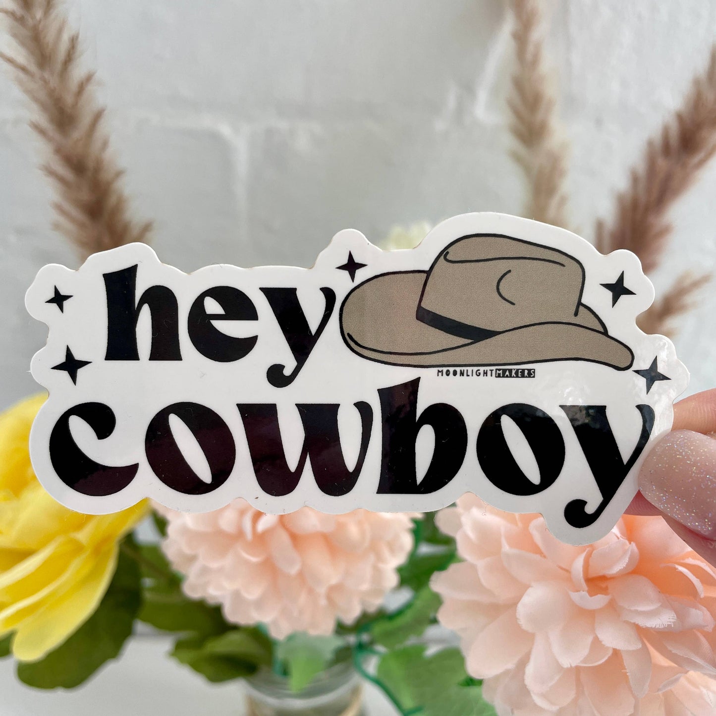 Hey Cowboy Vinyl Stickers