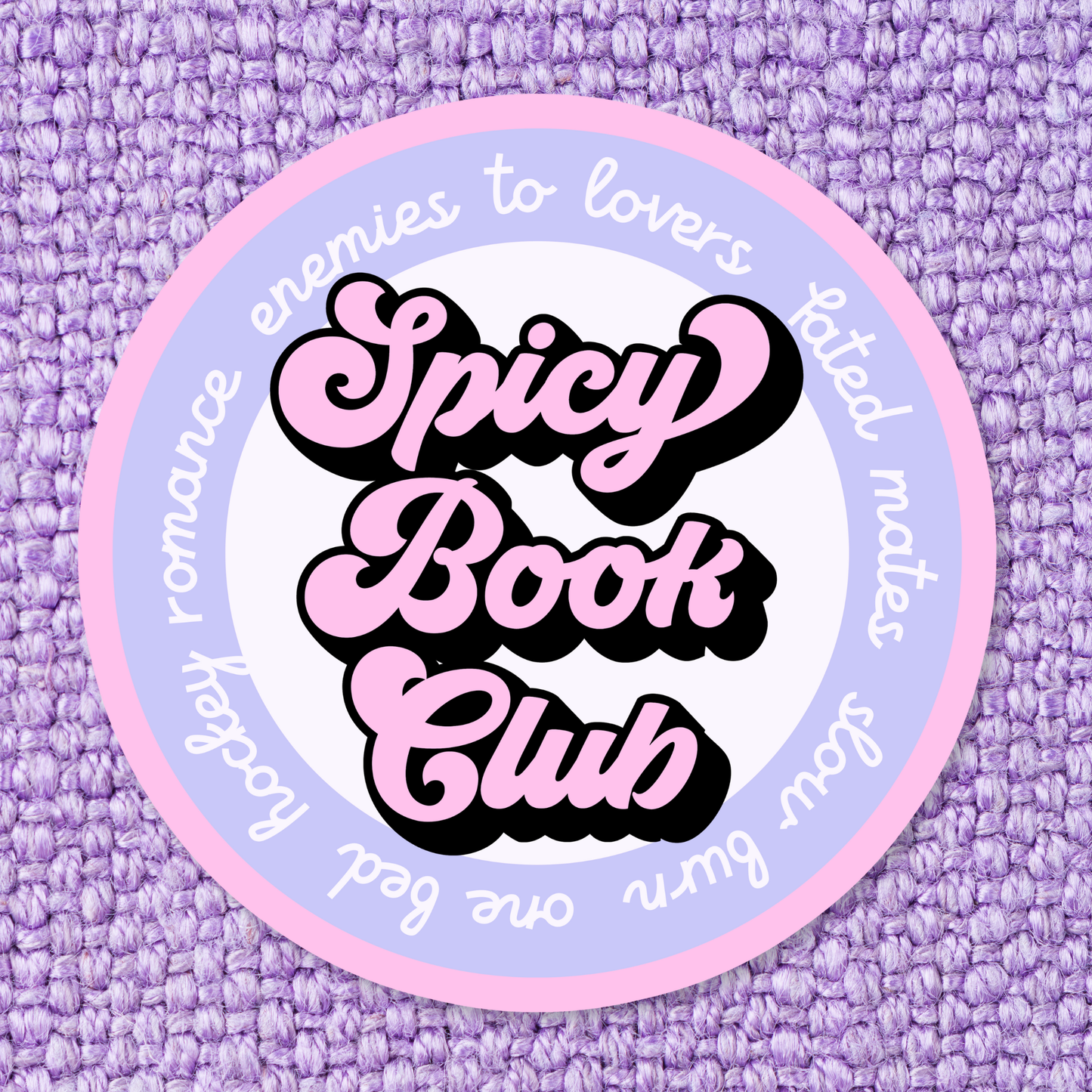 Spicy Book Club Vinyl Sticker *Glitter*