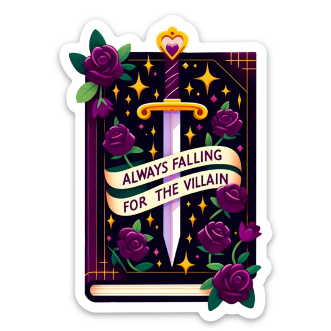 Always Falling For the Villain Bookish Sticker