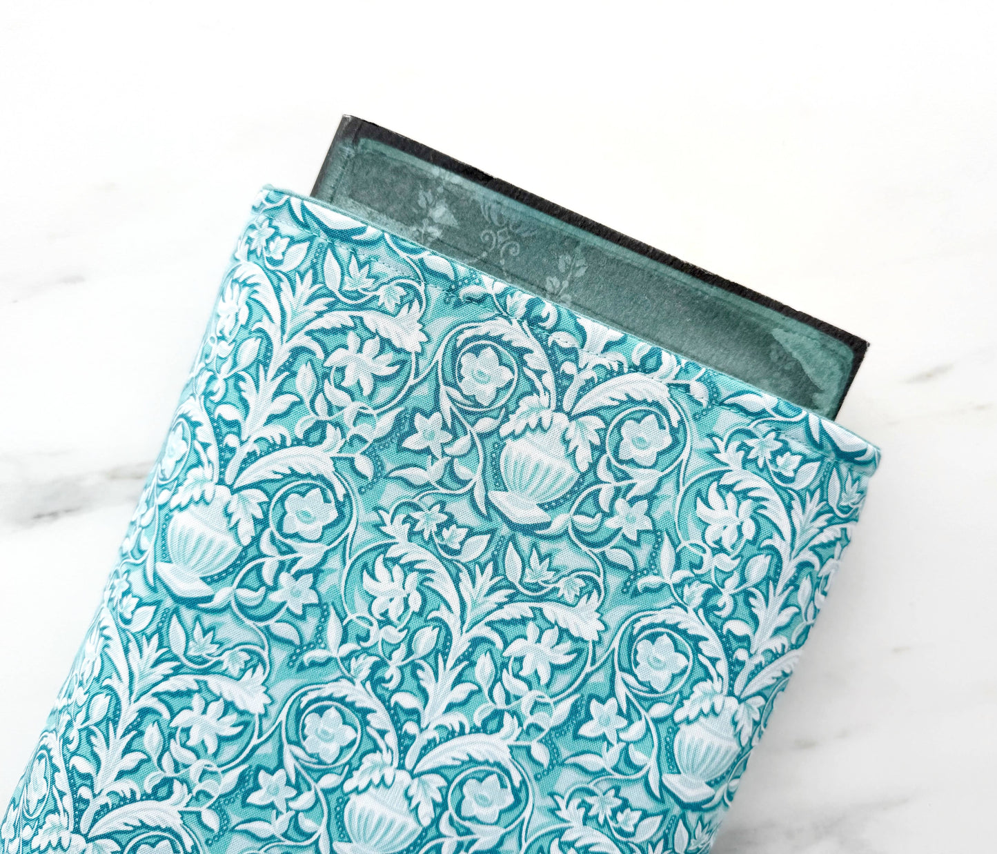 Teal Floral Book or Kindle Sleeves