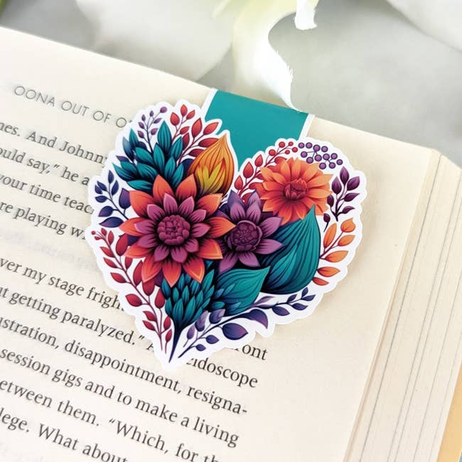 Floral Magnetic Bookmark