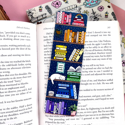 Rainbow Bookshelf Bookmark