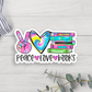 Peace Love Books Vinyl Sticker