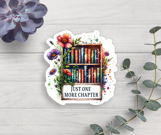 Bookshelf One More Chapter Vinyl Sticker