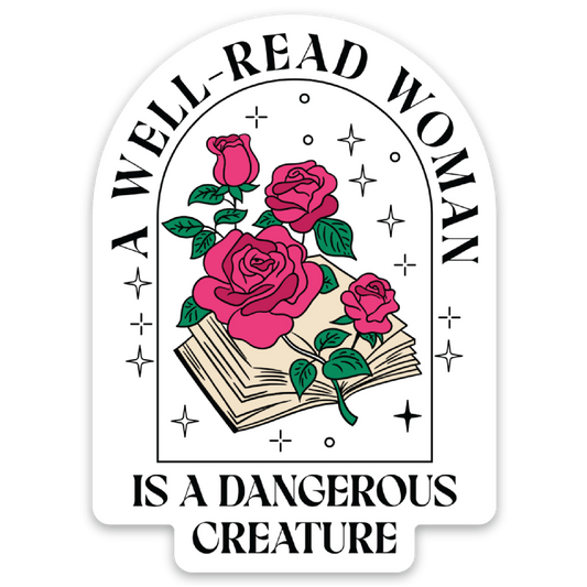 A Well Read Woman Sticker