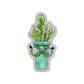 Succulent in Teal Pot Sticker
