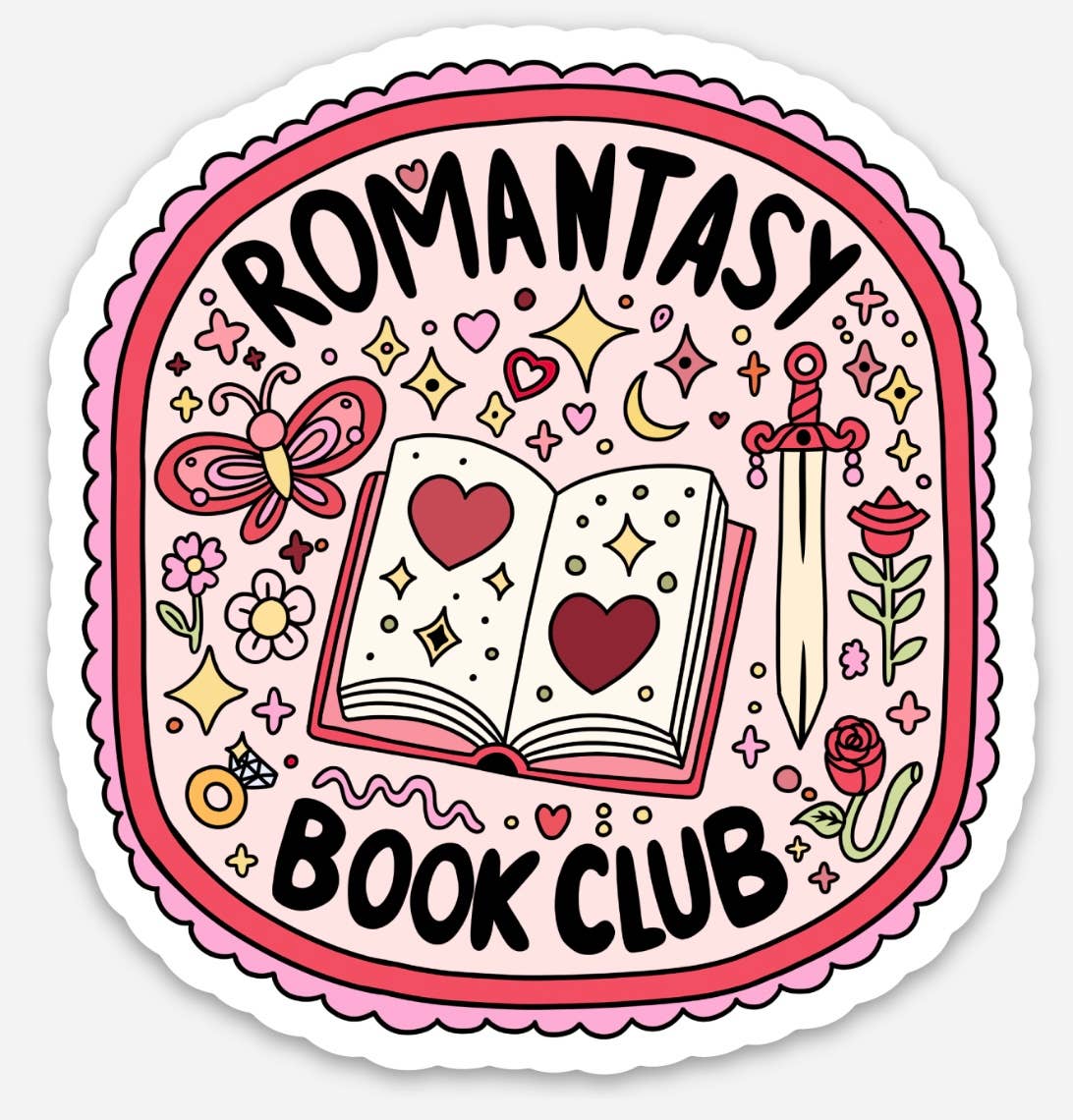Romantasy Book Club Pink Sticker