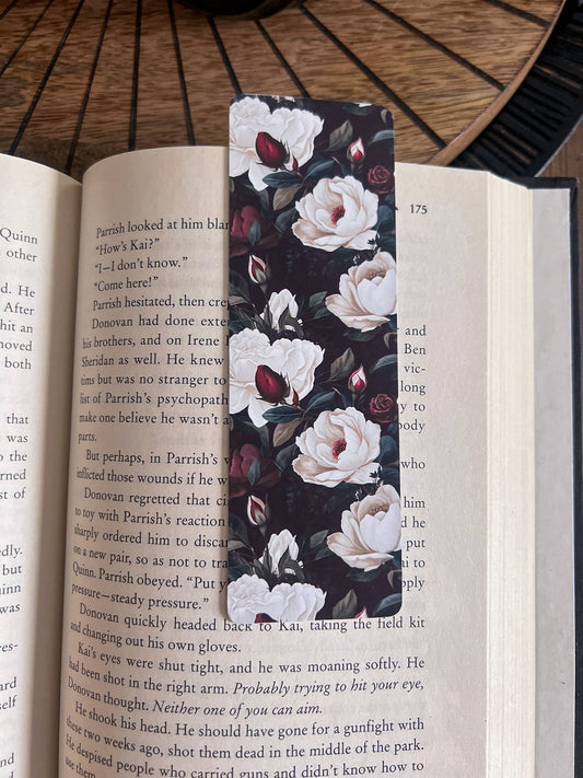 Dark Floral Bookmark