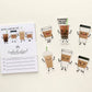 Happy Coffee Cups Clear Vinyl Sticker