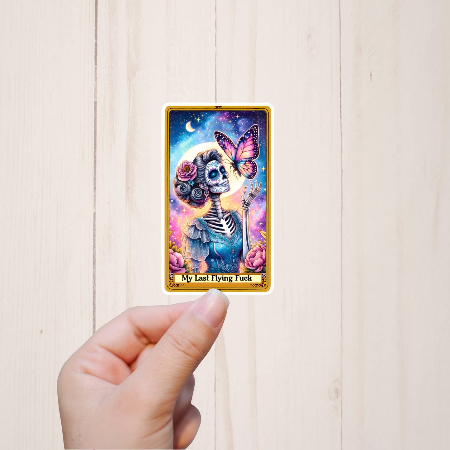 Funny Last Flying Fuck Tarot Card Stickers