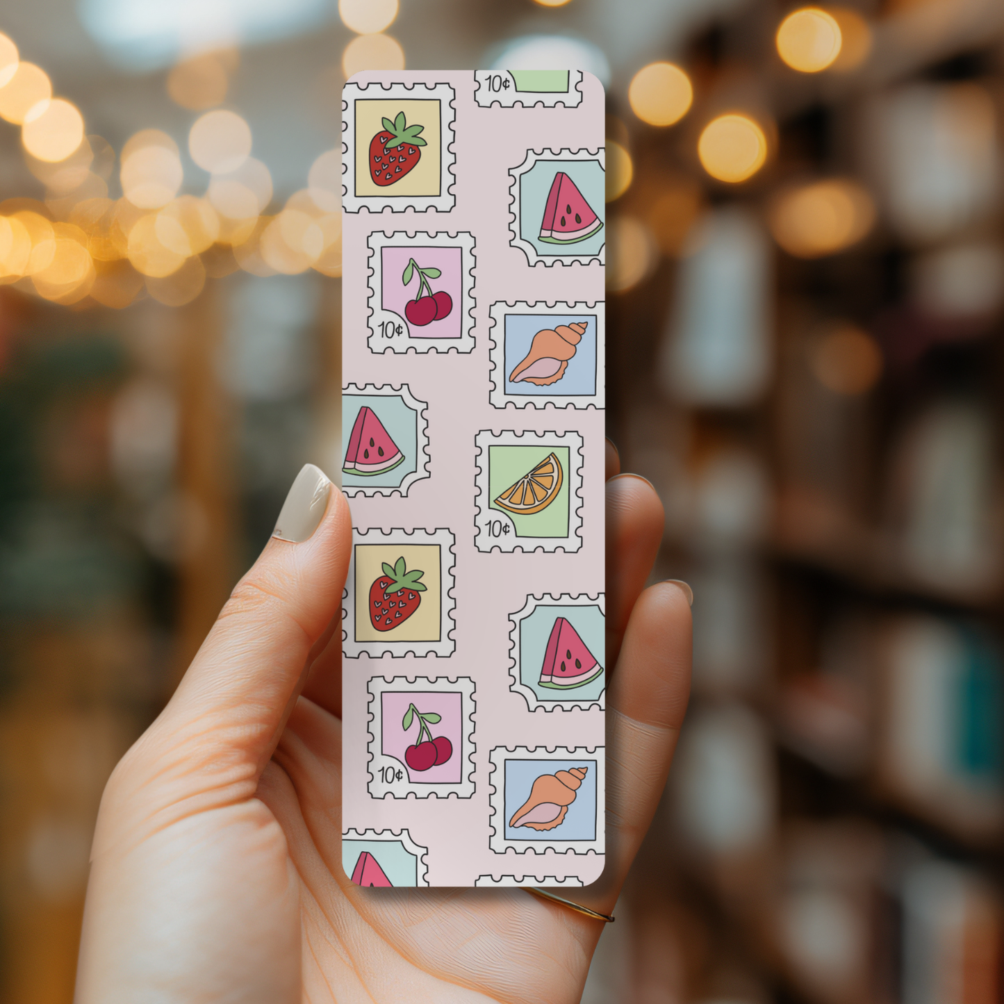 Summer Fruit Stamps Bookmark  