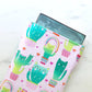 Pink "Catcus"  Book Sleeve