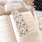 White Floral Bookmark