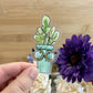 Succulent in Teal Pot Sticker