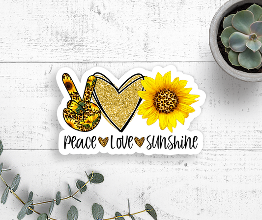 Peace Love Sunshine Vinyl Sticker