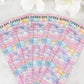 Pastel Reading Tracker Bookmark