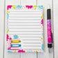 Floral Book Stack Notepad