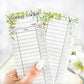 Greenery Reading Tracker Bookmark